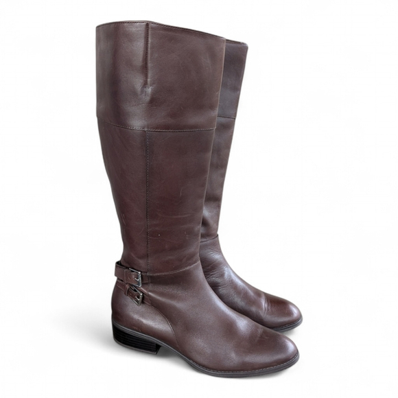 Ralph Lauren Women's Leather Marba Riding Boot Dark Brown Burnished Sz 8.5 B - Picture 5 of 14